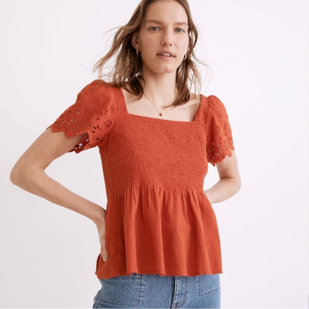 Madewell Lucie Eyelet top